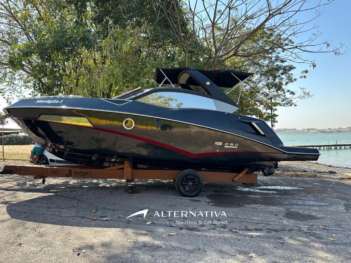 Lancha FS 290 Wide (2020) 130hrs - Mercruiser 300 HP Bravo III + Carreta de encalhe - Lj